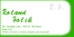 roland holik business card